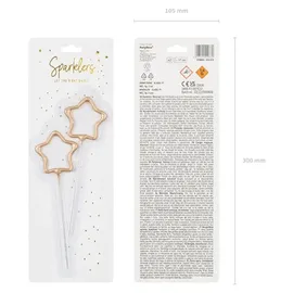 Partydeco Wunderkerzen Hochzeit 16x5 cm 2 St. Gold