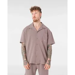 Sixth June Hemd mit Strukturstickerei Taupe M