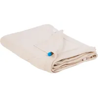 Beliani Kuscheldecke GAIDAR Baumwolle 130 x 170 cm Beige