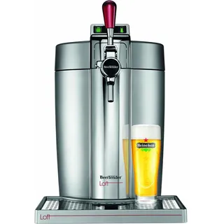 Krups VB700E00 Beertender Loft Edition Bierzapfgerät, Silber/Chrom