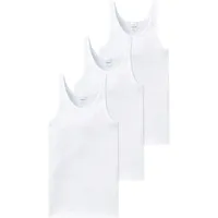 SCHIESSER Unterhemd "Original Classics", Herren, Gr. 4, N-Gr, weiß (100, weiß), Feinripp, Obermaterial: 100% Baumwolle, unifarben, körpernah, tiefer Rundhals, Unterhemden Unterhemd, mit Markenlabel, Topseller
