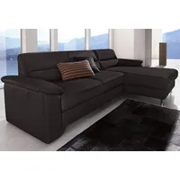 sit&more Eckcouch Kunstleder 2-Sitzer Schwarz