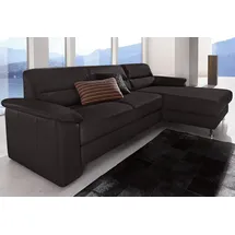 sit&more Eckcouch Kunstleder 2-Sitzer Schwarz