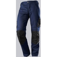 BP 1998-570-1432 Arbeitshose mit Kniepolstertaschen - Schlanke Silhouette - Elastischer Rückengurt - 65% Polyester, 35% Cotton - Kurze Passform - Größe: 58n - Farbe: nachtblau/schwarz