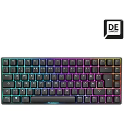 Sharkoon SKILLER SGK50 S3 Gaming Tastatur - 75% Layout, gelbe Hot-Swap Gateron-Switches, RGB-Beleuchtung, QWERTZ-Layout, schwarz