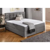 Home Affaire Boxbett HOME AFFAIRE "Olivet mit Bettkasten", grau, B:174cm L:210cm, Komplettbetten, in 4 Farben, 4 Breiten, 2 Matratzenarten, auch in Überlänge 220 cm