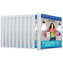 Oxford Sichtbuch polyvision A4, PP vario-zipp-Prinzip 20 Hüllen, transparent, Packung mit 10 Stück