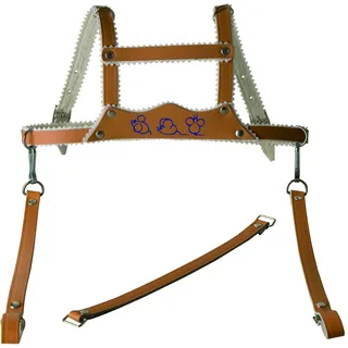 Sunnybaby 10381 - Kinderschutzgurt aus Leder mit Prägemotiv, Leder, natur