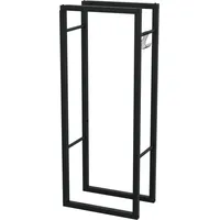 Hago HAGO24 Kaminholzregal Feuerholzregal Brennholzständer Stahl Schwarz Höhenverstellbar Breitenverstellbar