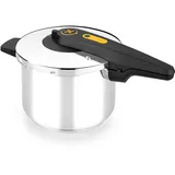 Bra Excellent | 7-Liter-Schnellkochtopf mit einfachem Öffnen, aus Edelstahl 18/10, mit 2 Kochprogrammen und Öffnungssperrsystem, geeignet für alle Arten von Küchen