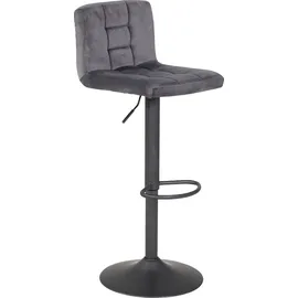 Hela Barhocker Amanda Samtvelour grau 2er Set