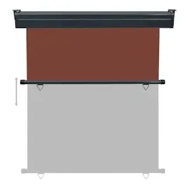 vidaXL Seitenmarkise 165 x 250 cm Braun Polyester