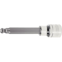 KS Tools 1/2" CHROMEplus Bit-Stecknuss Innensechskant,Kugelkopf,lang,7mm