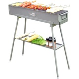 WILLBBQ Handelsübliche Qualität, tragbarer Holzkohlegrill, mehrere Größen, Hibachi-Grill, Edelstahl, faltbar, Camping, Grill, für Garten, Hinterhof, Party, Picknick, Reisen, Zuhause, Kochen im Freien