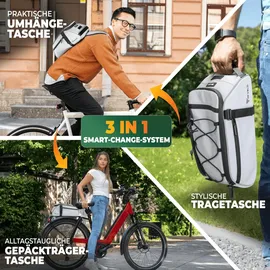 MIVELO 3in1 Gepäckträgertasche NEO reflektierend 9L
