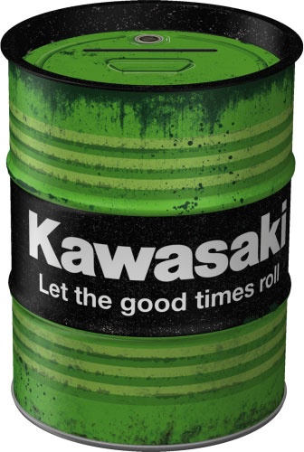 Nostalgic Art Kawasaki - Let the good times roll, caisse d éparg - 9 cm x 12 cm x 9 cm
