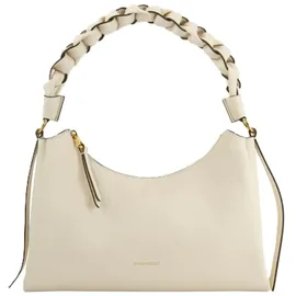 Coccinelle Boheme Schultertasche Baumwolle/Leather Elfenbein