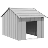 vidaXL Hundehütte Mit Dach 83x130x85 Cm Verzinkter Stahl - Vidaxl