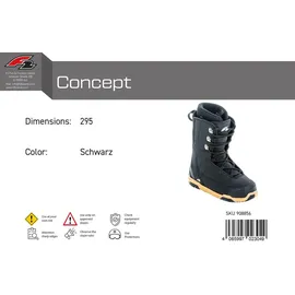 F2 Herren Snowboard Softboots Concept Gr. 45 (MP 29,5) Schwarz 2024/25