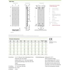 Kermi Designheizkörper 1757 x 500 mm 1200 W weiß WRX links