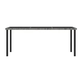 vidaXL Garten-Esstisch Grau 180x70x73 cm Poly Rattan