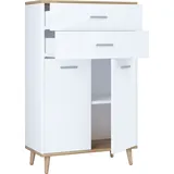 VCM Seitenschrank "Landos" Weiß/Honig-Eiche