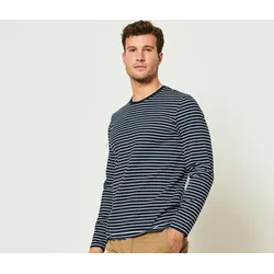 Tchibo - 2 Langarmshirts - Herren - Gr. XL - dunkelblau/gestreift