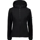 CMP - Damen-Softshelljacke mit abnehmbarer Kapuze, Schwarz, D34