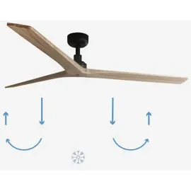 FARO Klim L 150 cm Deckenventilator Schwarz/Eiche
