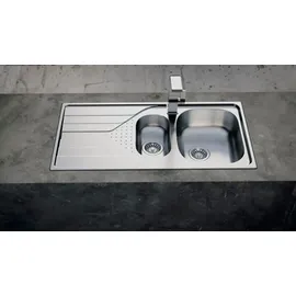 Teka Universe 60 T-XP 11⁄2C 1E Rev Spüle Mit Abtropffläche, Edelstahl