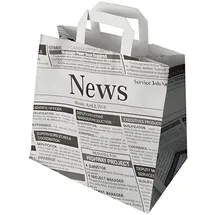 Papstar 50 Tragetaschen, Papier 25 cm x 26 cm x 17 cm "sprint" mit Tragegriff
