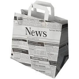 Papstar 50 Tragetaschen, Papier 25 cm x 26 cm x 17 cm "sprint" mit Tragegriff