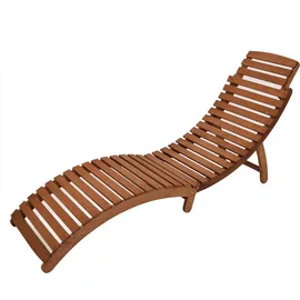 DEGAMO Panama Gartenliege 183 x 54 x 64 cm natur/rot klappbar