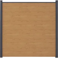 GROJA Zaun-Set 180 x 180 cm Asteiche Natur/Kunststoff