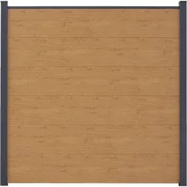 GROJA Zaun-Set 180 x 180 cm Asteiche Natur/Kunststoff