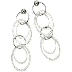Celesta Silber Ohrringe Silber 925 rhodiniert aus Ringen 6cm lang