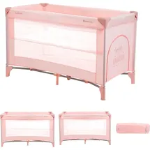 KIKKABOO Reisebett, Laufstall So Gifted 2 Ebenen Matratze, Tragetasche, Öffnung rosa pink