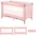 KIKKABOO Reisebett, Laufstall So Gifted 2 Ebenen Matratze, Tragetasche, Öffnung rosa pink