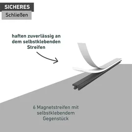 WINDHAGER Zubehör-Set Magnetstreifen 10 x 10 cm Schwarz