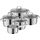 WMF Belmonte Topf-Set 5-tlg. 3 x Fleischtopf + Bratentopf + Stielkasserolle