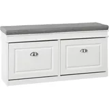 SoBuy Schuhbank 104 x 52 x 24 cm weiß / weiß