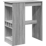 vidaXL Bartisch mit Regal 90 x 47,5 x 103,5 cm Grau