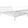 Homestyle4u Holzbett 140x200 cm Weiß Doppelbett 140 x 200 Bett Bettgestell Kiefer