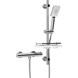 dylin gmbh Thermostat Duschsystem mit Duscharmatur Chrom 70cm