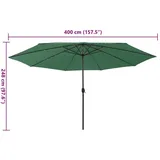 vidaXL Sonnenschirm Ø 400 cm Grün