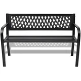 vidaXL Gartenbank 118 x 50 x 75 cm schwarz