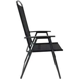 VCM Gartenstuhl 61 x 56 x 105 cm schwarz klappbar 2er Set 917599