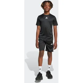 adidas Train Essentials 3-Streifen Set T-Shirt + Shorts Kinder black/white 176