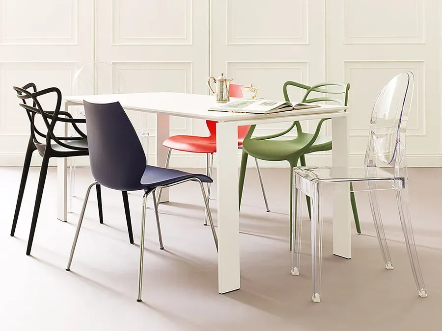 Kartell Tisch Four weiß, Designer Ferruccio Laviani, 72x158x79 cm