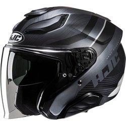 HJC F31 Naby Jethelm, schwarz-silber, Größe M